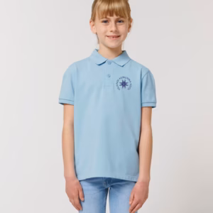 Laste polo VKLK tikitud logoga
