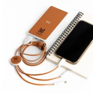 Taaskasutatud ABS ja PU 8000mAh / Recybank traadita elektripank