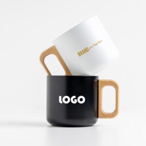 350ml topelt seinaga roostevabast terasest kruus, puidust käepide / Neosteel