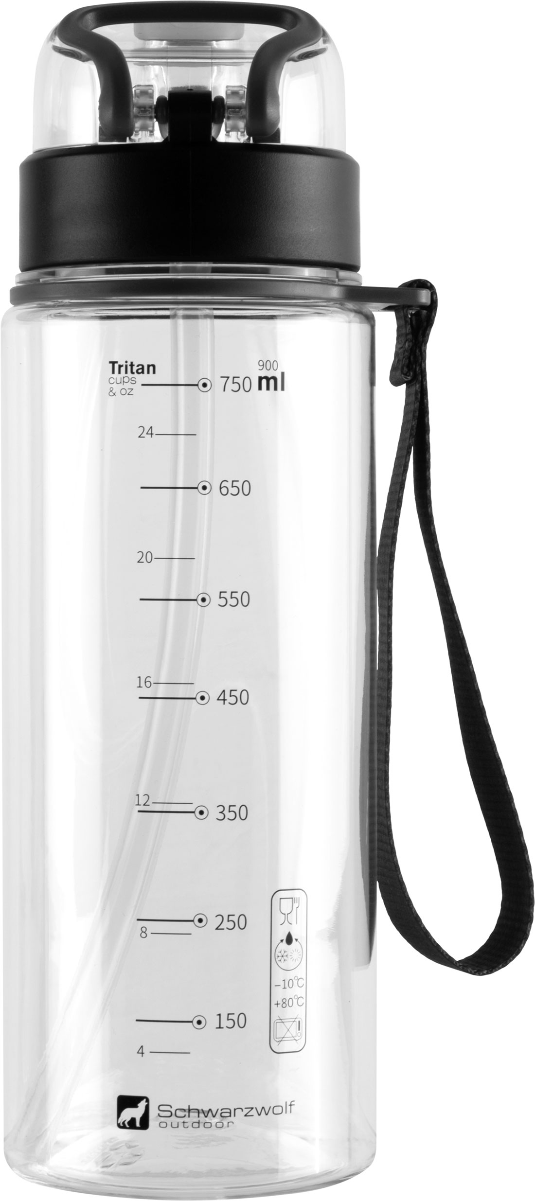 Sportpudel SEYHAN 900 ml Schwarzwolf