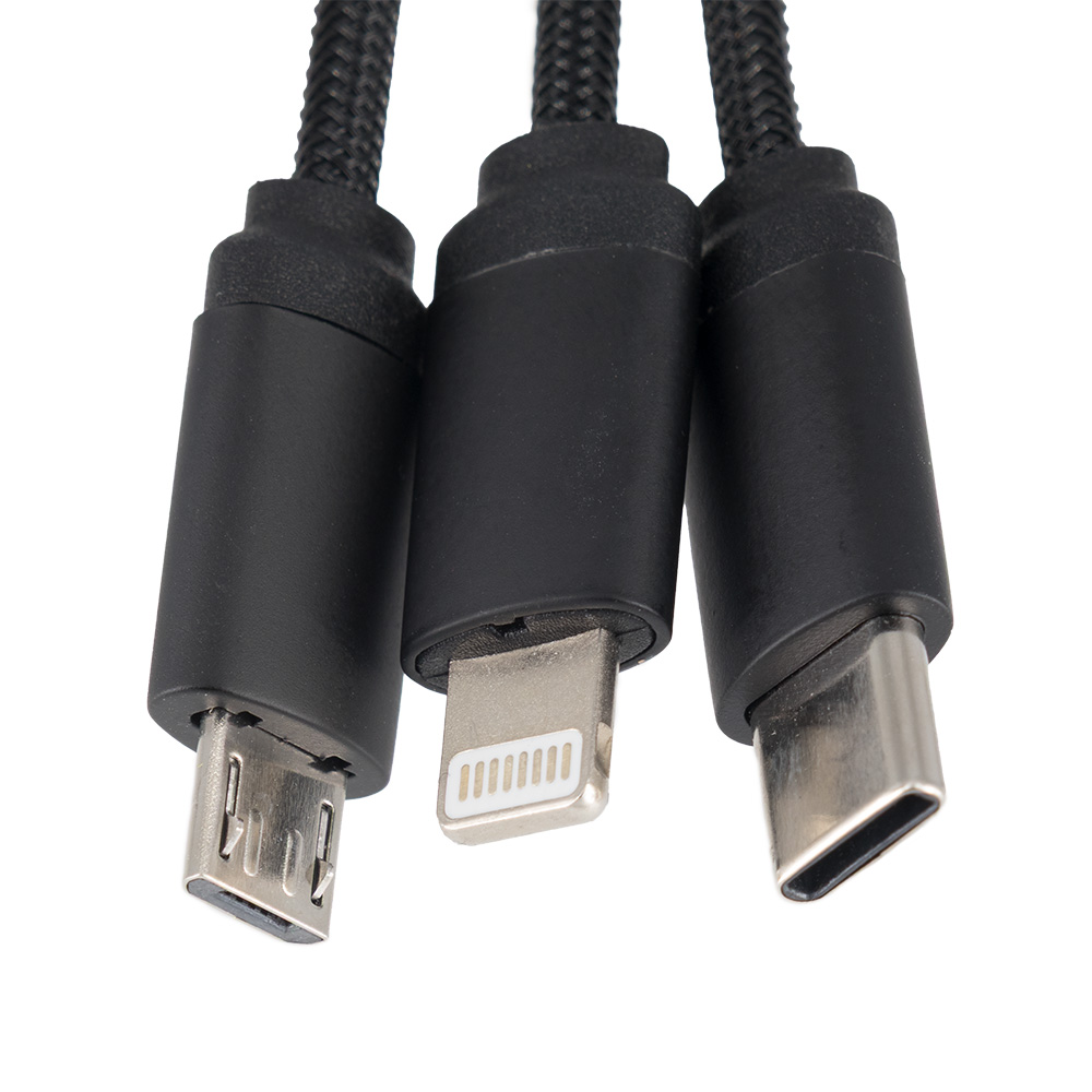 Kaabel 3in1 valgustatud logoga - LH-ZM04