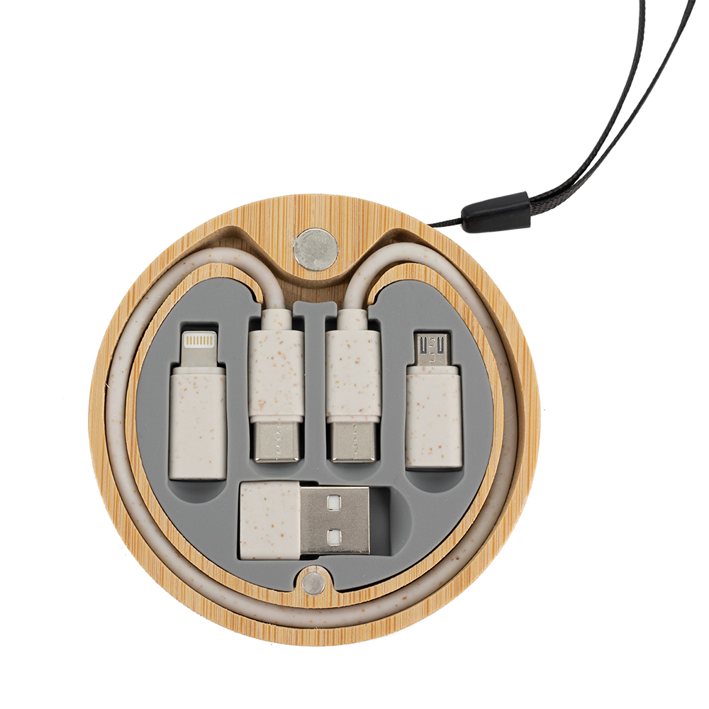 4in1 kaabel puust kastis, LH-ZM01